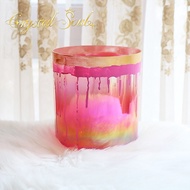 Crystal Soul Red Hand Painted Crystal Singing Bowl 432Hz Energy Healing Supply for Daily Emotional R