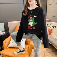 [TSHIRTWOMEN] Baju T Shirt Perempuan Lengan Panjang Women T-shirt Murah Wanita Plus Size  Blouse Long Sleeve  Clothes