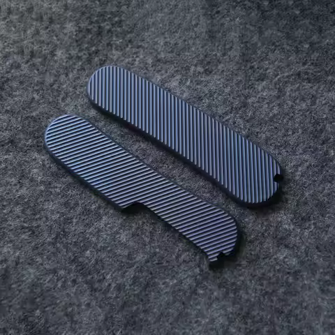 1 Pair Twill TC4 Titanium alloy Scales Handle for 85mm Victorinox Delemont Swiss Army Knives
