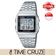 [Time Cruze] Casio A500 Vintage Adjustable Stainless Steel Strap Digital Men Women Watch A500WA-1DF 