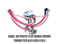 Kabel Aki Positif Set Rumah Sikring Tabung Fizr Alfa Vega R Old