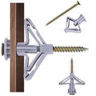 50/100Gypsum Board Dowel and Screw Set Heavy-Duty Wall Mount Bracket Plastic Expansion Tube with Cou