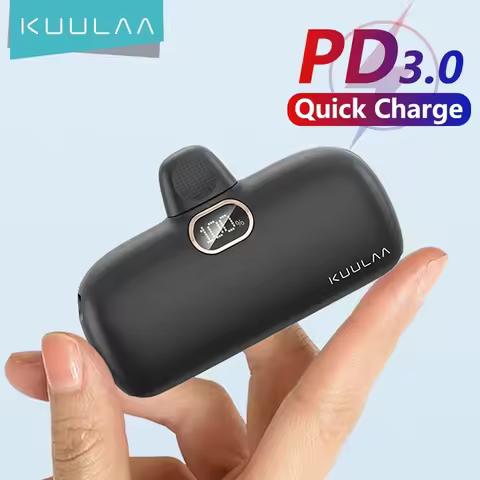 KUULAA Mini Power Bank 5000mAh PowerBank Fast Charging Portable Charger For iPhone 17 16 14 Xiaomi S