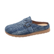 RUIMO NEW!!! Sepatu Slip On Belt BK-4 Wanita Bahan Jeans Denim Premium - Sepatu santai wanita