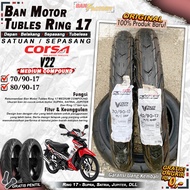 Ban Motor CORSA V22 Ring 17 Tubeless Ban Tubles Depan Belakang Motor Bebek Vixion Moge Ring 17