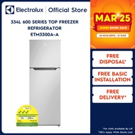 Electrolux ETM3300A-A 334L 600 Series Top Freezer Refrigerator, Silver 2-Door Fridge With 2 Years Wa