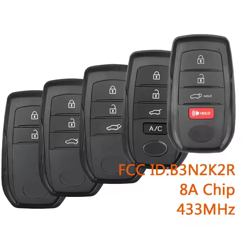 KEYECU B3N2K2R 433MHz Smart Remote Car Key Fob for Toyota Land Cruiser 2022 2023 2024 2025 8A Chip P