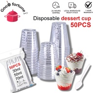 50pcs Disposable dessert cup shooters / shot glass dessert Disposable Small Cups for Dessert Party
