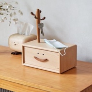 山舍 | 微笑口罩盒 實木手工 門廳 玄關 鑰匙收納架 口罩收納盒