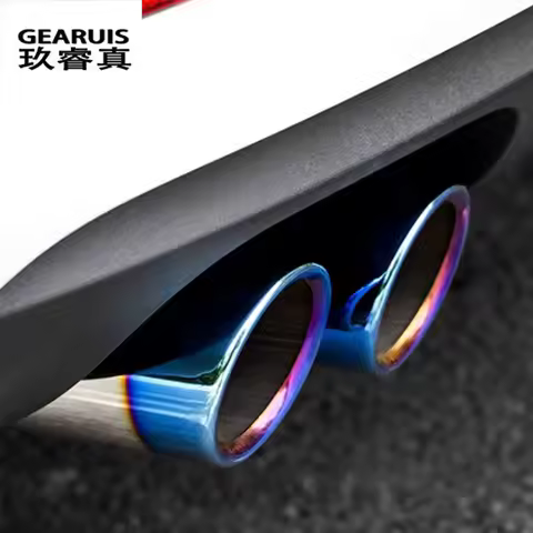 For Audi A4 B8 Q5 8R A6 C6 A3 8V Q3 8U Car Styling Exhaust Pipe Tip Cover Trim Stainless Steel Modif