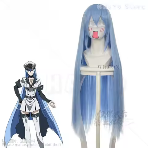 Anime Akame Ga KILL Esdeath Cosplay Costume With Hat Socks Wig Outfits For Women Full Set Esdeath Em