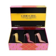 Carolina Herrera Good Girl 卡洛琳娜. 海萊拉黑金盒高跟鞋香水三件套，30mIx3內含：紫閃高跟鞋，粉閃高跟鞋，金閃高跟鞋