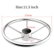Boat Stainless Steel Steering Wheel Mirror Polished 11 Inch Steering Wheel For Marine Yacht Boat Ac