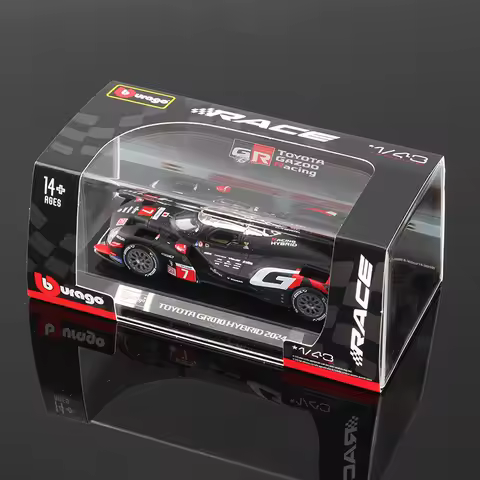 Bburago 1:43 Toyota GR010 Hybrid 2024 7# Alloy Car Model Diecast Vehicles Racing Collectible Ornamen