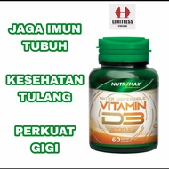 NUTRIMAX D3 1000 IU 60 KAPSUL VITAMIN DAYA TAHAN IMUN 1000IU NUTRI MAX