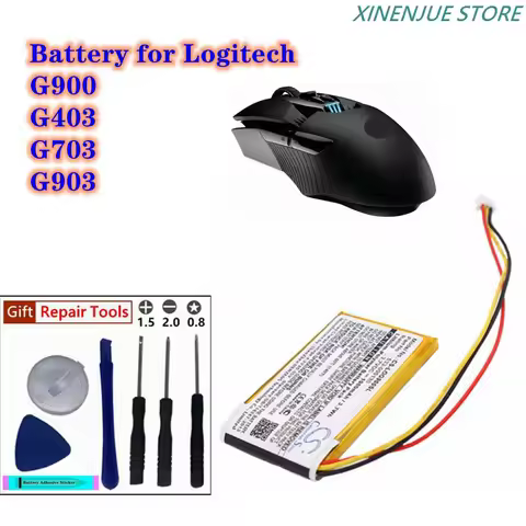 Mouse Battery 3.7V/1000mAh 533-000130 for Logitech G403,G900,G703,G903