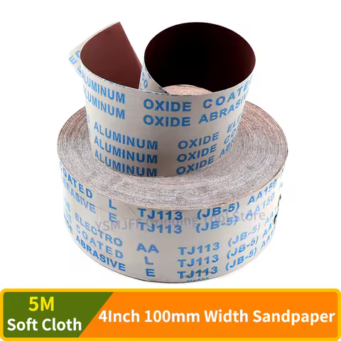5M 4Inch 100mm Width Sandpaper Roll Emery Cloth Sand Paper Sanding Abrasive Sheets 60-800 Grit Abras