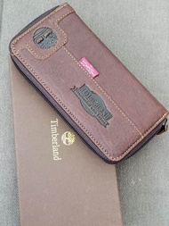 Timberland® Zipper Leather Wallet Long (Brown)