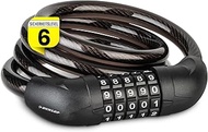 DUNLOP Bicycle Lock High Security Level 6 - Bicycle Lock 120 cm Length 12 mm Cable Diameter - Combin