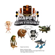 (ANOMALI) ANOMALI TUNGTUNGSAHUR CAKE TOPPER SET TUNG TUNG SAHUR CAKE DECORATIONS VIRAL ANOMALI CAKE 