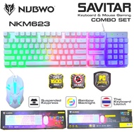 NUBWO Keyboard+mouse combo set SAVITAR NKM 623 /634/635ไฟสวยแจ่มๆ ของแท้ สินค้า สามารถ เข้าศูนย์ nub