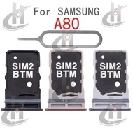 For Samsung Galaxy A80 Sim Card Tray Slot Holder Card Holder Reader SD Slot Adapter Replacement Part