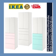 [INSTALLATION SERVICE AVAILABLE] IKEA Smastad/Platsa Smastad Platsa Wardrobe 4 Drawers Almari Baju B