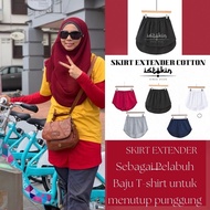 Skirt Extender Muslimah Sport Plus Size/ Halfmoon Skirt Black White/ Skirt Extension Cotton Zumba / 