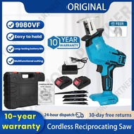 9980VF Cordless Reciprocating Saw Gergaji Elektrik for Wood Metal Cutting with 2 Battery