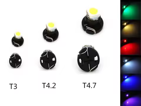 5PCS LED light T3 T4.2 T4.7 Instrument bulb T3 LED RED T4 .2 blue T4.7 led Clock lights led Air cond
