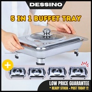 DESSINO 5 Set Bufet Dulang Bufet Kenduri Buffet Pan Dulang Makanan Lauk Terpakai Kenduri 5 dalam 1 B