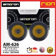 AMERON AM-626  (NEW MODEL 2025) : High Performance 6.5 inch ( 16 cm ) 2 - way Coaxial Speakers 4-ohm