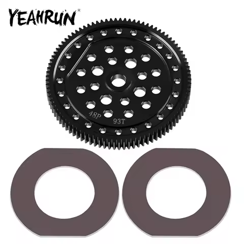 YEAHRUN Metal Gearbox Spur Main Gear 48P 87T/93T for Ecx Axe 2WD 1/10 RC Car Monster Truck Upgrade P