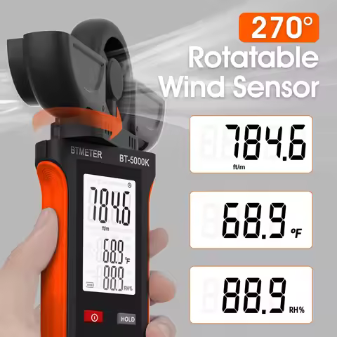 BTMETER Wind Speed Meter,Digital Anemometer,BT-5000K Measure Wind Speed,67 Mph High Speed,backlight,