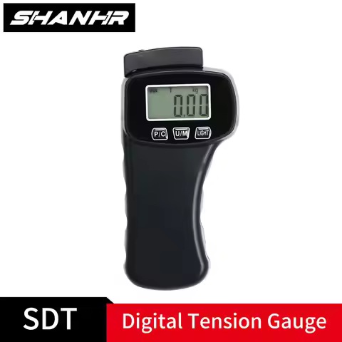 SHANHR 5Kg/lb Digial Tension Dynamometer Force Gauge for Measure Cable/Rope Pull and Push Forces Dig