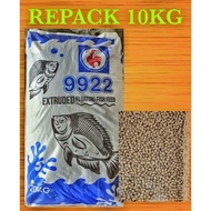 [REPACK 10KG]Makanan Ikan Pembesaran 9922[Finisher Fish Pallet] Floating TYPE(Keli,Talapia,Puyu,Kela