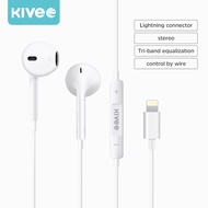 KIVEE【รับประกัน 1 ปี】หูฟัง120CM หูฟัง iPhone ของแท้ แบบสาย หูฟัง ของแท้ Lightning หูฟังไอโฟน สำหรับ iPhone 7 8 plus xs xr x 11 12 13 14 Pro Max Mini