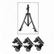 [mfnpqcn] SiaBiced 3 Pieces Speaker Stand Metal Swivel Casters 30kg/66lbs Weight Bearing Leg Caster