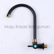 Kran Angsa ONDA V 640 GBU Keran Cuci Piring Sink Tembok Hitam V640GBU
