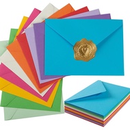 50 Pack A7 Colorful 5x7 Invitation Envelopes with Gold Stickers for 5x7 Cards, Birthday, Weddings, G