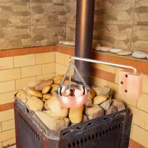 Sauna Aromas Bowl with Plate and Screws Stainless Steels Aromas Oil Cup Essential Oil Fragrances Dif