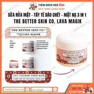 Sữa rửa mặt Tẩy tế bào chết và Mặt nạ LAVA MAGIK 3 trong 1 The Better Skin