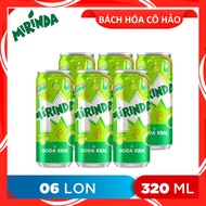 LỐC 6 LON NƯỚC NGỌT VỊ SODA KEM MIRINDA 320ML