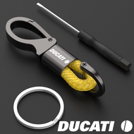 Cho DUCATI HYPERMOTARD MONSTER MONSTER821 MULTISTRADA SCRAMBLER SUPERSPDRT Móc Khóa Da Kim Loại Thời