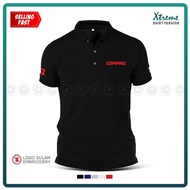 Polo T Shirt Sulam Compaq Laptop Desktop Electronic LED LCD Hewlett-Packard Baju Lelaki Casual Cotto