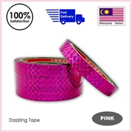 [My Baking Place] Pink Dazzling Metallic Tape (1 roll), Laser Tape, Foil Tape, Biscuit Tape, Metalli