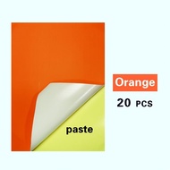 A4 Printed Sticker Paper Self-Adhesive Sticker Cardstock Colors 250gsm Colored Paper Suitable for Sc