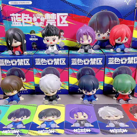 In Stock Origianl Nullset Blue Lock Sitting Posture Series Trendy Blind Box Cute Chigiri Nagi Deskto