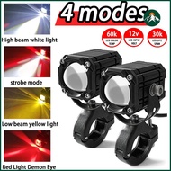 Mini Driving Light Mocycle Driving Spot Waterproof Light 4 Modes Light With Switch
