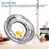 10 Pcs Aluminum Foil Gas Burner Disposable Bib Liners/Gas Stove Cover/Gas Stove Protector/Gas Mat/Al
